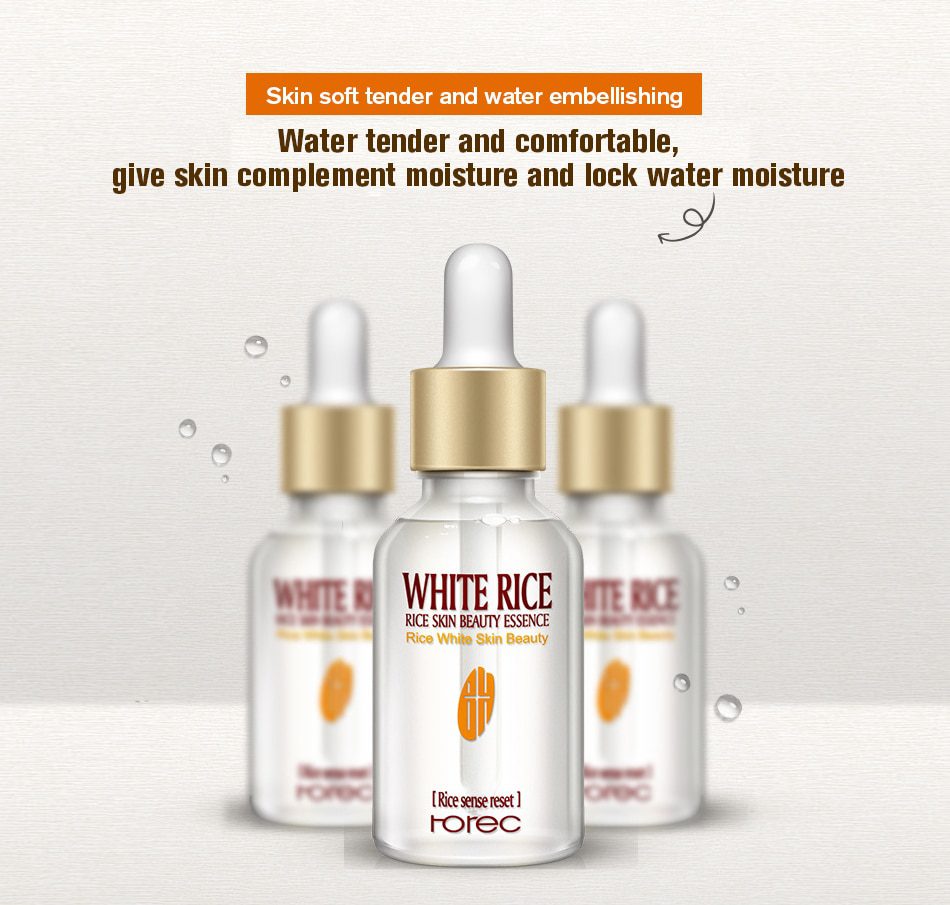 HOREC White Rice Whitening Serum Face Moisturizing Cream Anti Wrinkle Anti Aging Face Fine Lines Acne Treatment Skin Care 15ml HOREC White Rice Whitening Serum Face Moisturizing Cream Anti Wrinkle Anti Aging Face Fine Lines Acne Treatment Skin Care 15ml