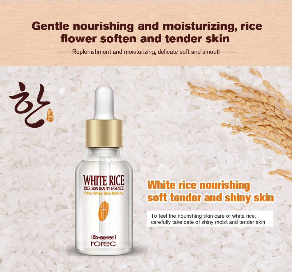 HOREC White Rice Whitening Serum Face Moisturizing Cream Anti Wrinkle Anti Aging Face Fine Lines Acne Treatment Skin Care 15ml HOREC White Rice Whitening Serum Face Moisturizing Cream Anti Wrinkle Anti Aging Face Fine Lines Acne Treatment Skin Care 15ml