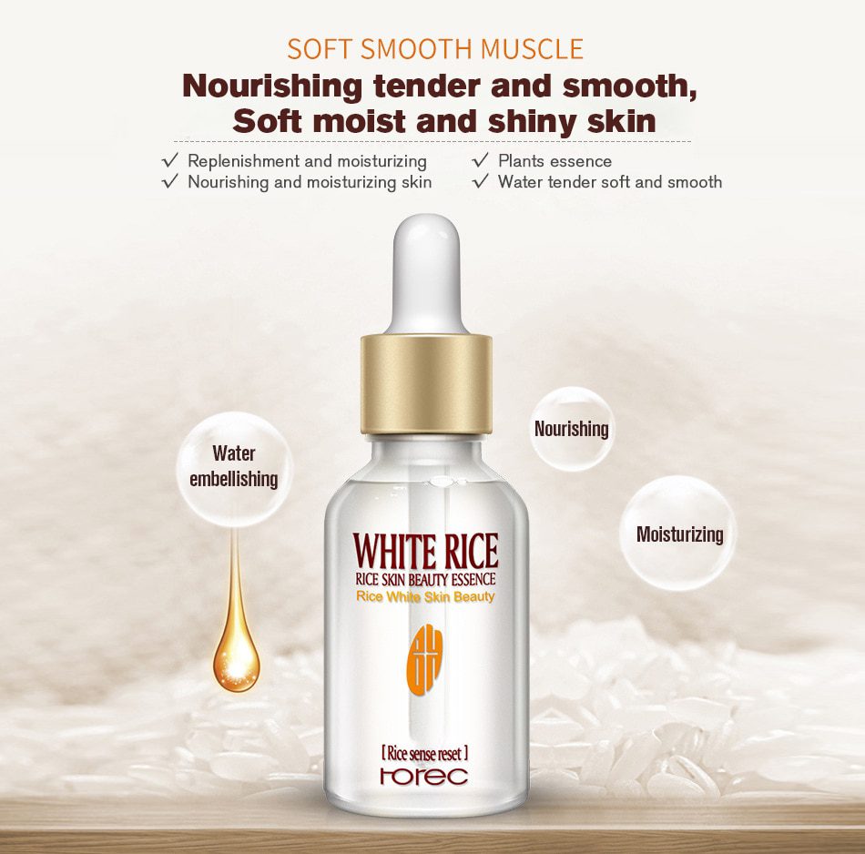 HOREC White Rice Whitening Serum Face Moisturizing Cream Anti Wrinkle Anti Aging Face Fine Lines Acne Treatment Skin Care 15ml HOREC White Rice Whitening Serum Face Moisturizing Cream Anti Wrinkle Anti Aging Face Fine Lines Acne Treatment Skin Care 15ml