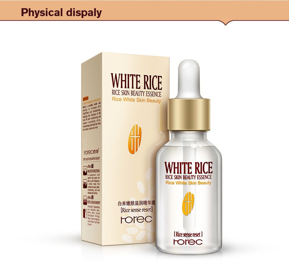 HOREC White Rice Whitening Serum Face Moisturizing Cream Anti Wrinkle Anti Aging Face Fine Lines Acne Treatment Skin Care 15ml HOREC White Rice Whitening Serum Face Moisturizing Cream Anti Wrinkle Anti Aging Face Fine Lines Acne Treatment Skin Care 15ml