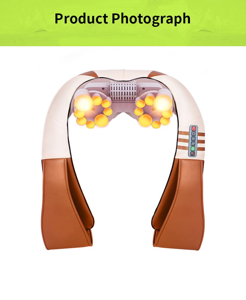 (with Gift Box)JinKaiRui U Shape Electrical Shiatsu Back Neck Shoulder Body Massager Infrared Heated Kneading Car/Home Massagem (with Gift Box)JinKaiRui U Shape Electrical Shiatsu Back Neck Shoulder Body Massager Infrared Heated Kneading Car/Home Massagem