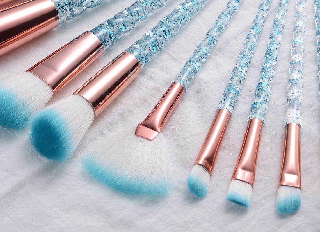 10pcs Unicorn Makeup Brushes Sets Maquiagem Foundation Powder Cosmetic Blush Eyeshadow Women Beauty Glitter Make Up Brush Tools