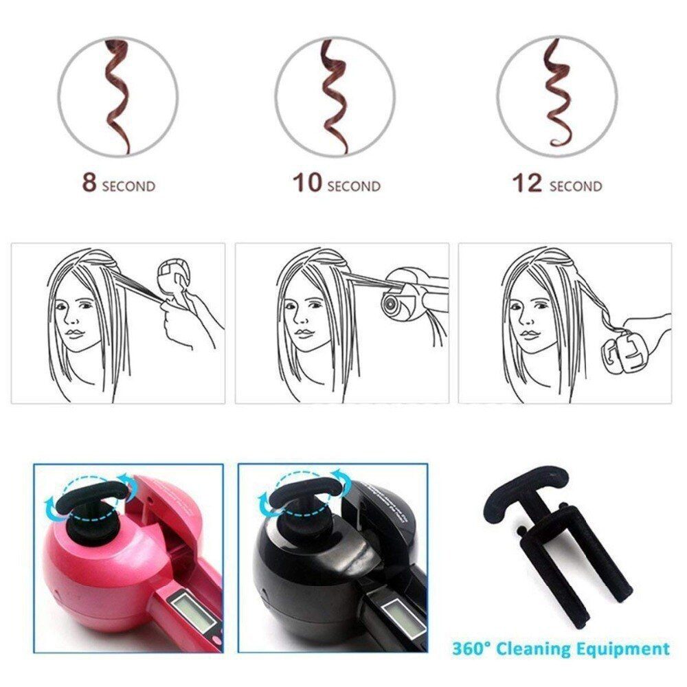 New Automatic LCD Anti-Scalding Curling Iron Hair Heating Curler Wand Styling Tools Styler Curl Iron Ceramic Curlers Spiral WXB New Automatic LCD Anti-Scalding Curling Iron Hair Heating Curler Wand Styling Tools Styler Curl Iron Ceramic Curlers Spiral WXB