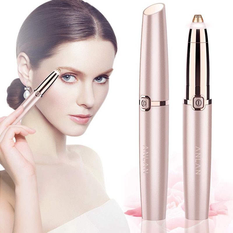 ANLAN Electric Eyebrow Trimmer Makeup Painless Eye Brow Epilator Mini Shaver Razors Portable Facial Hair Remover Women depilator ANLAN Electric Eyebrow Trimmer Makeup Painless Eye Brow Epilator Mini Shaver Razors Portable Facial Hair Remover Women depilator