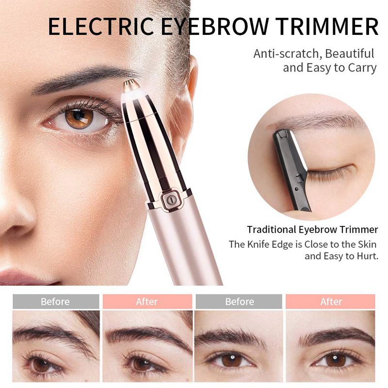 ANLAN Electric Eyebrow Trimmer Makeup Painless Eye Brow Epilator Mini Shaver Razors Portable Facial Hair Remover Women depilator ANLAN Electric Eyebrow Trimmer Makeup Painless Eye Brow Epilator Mini Shaver Razors Portable Facial Hair Remover Women depilator