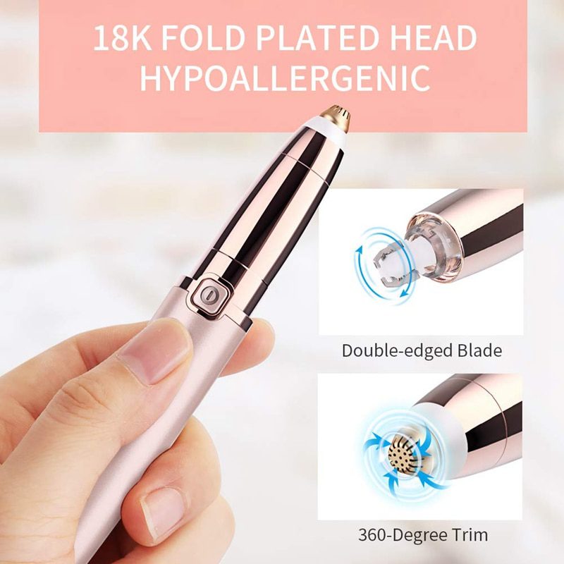 ANLAN Electric Eyebrow Trimmer Makeup Painless Eye Brow Epilator Mini Shaver Razors Portable Facial Hair Remover Women depilator ANLAN Electric Eyebrow Trimmer Makeup Painless Eye Brow Epilator Mini Shaver Razors Portable Facial Hair Remover Women depilator