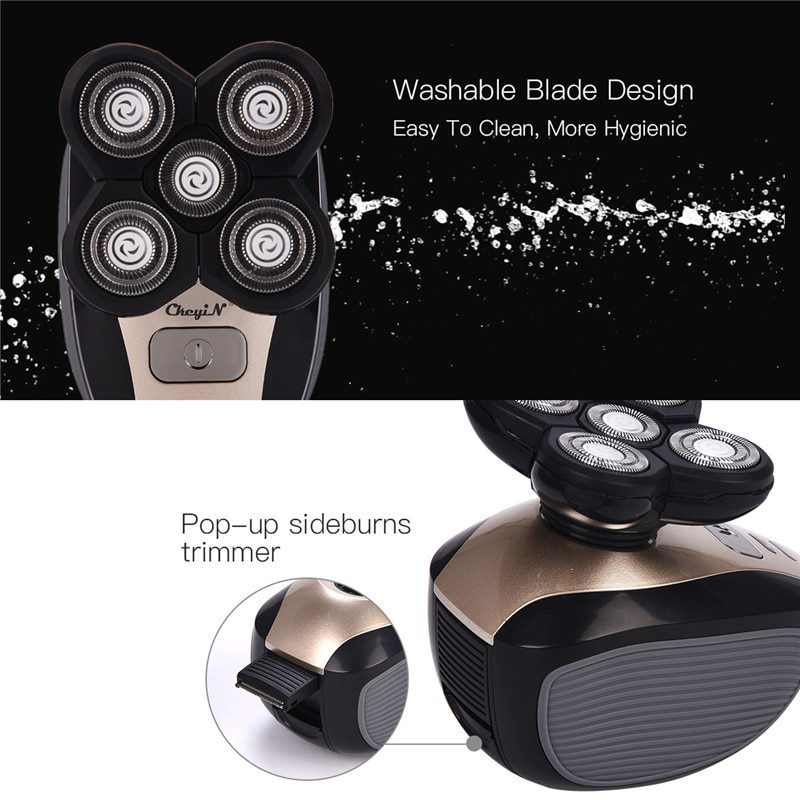 5 in 1 Rechargeable Electric Shaver Five Floating Heads Razors Hair Clipper Nose Ear Hair Trimmer Men Facial Cleaning Brush 5 in 1 Rechargeable Electric Shaver Five Floating Heads Razors Hair Clipper Nose Ear Hair Trimmer Men Facial Cleaning Brush