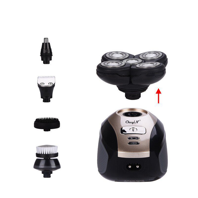 5 in 1 Rechargeable Electric Shaver Five Floating Heads Razors Hair Clipper Nose Ear Hair Trimmer Men Facial Cleaning Brush 5 in 1 Rechargeable Electric Shaver Five Floating Heads Razors Hair Clipper Nose Ear Hair Trimmer Men Facial Cleaning Brush