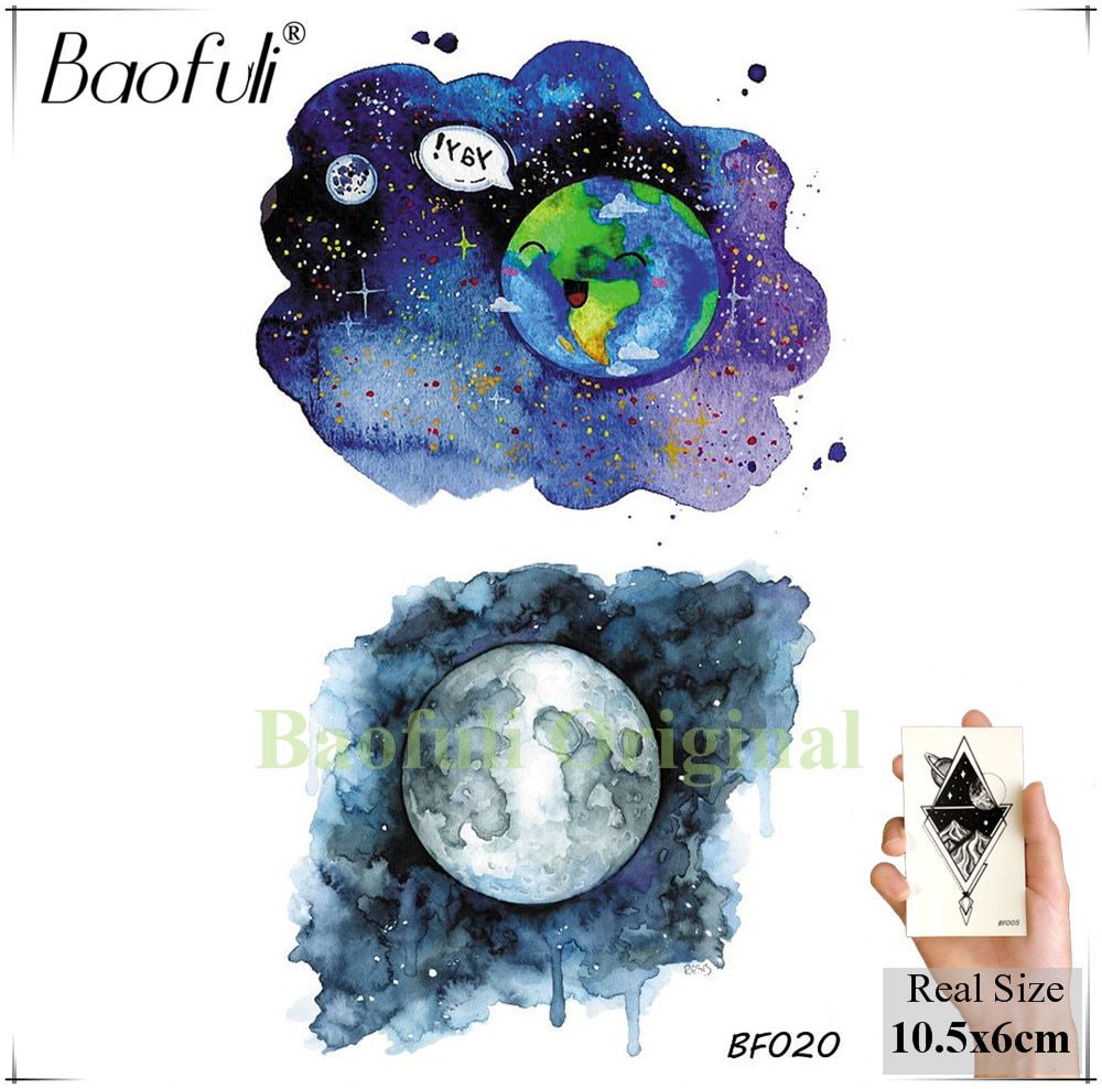 Baofuli Waterproof Temporary Sticker Geometric Planet Jellyfish Tattoo Black Triangle Tattoos Body Arm Men Fake Tatoos Chains Baofuli Waterproof Temporary Sticker Geometric Planet Jellyfish Tattoo Black Triangle Tattoos Body Arm Men Fake Tatoos Chains