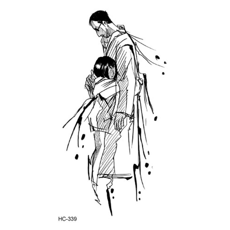 Hot 1PC Popular Ballet Black White Flowers Tattoos Sticker Temporary Drawing Body Art Fake Water Transfer Hot 1PC Popular Ballet Black White Flowers Tattoos Sticker Temporary Drawing Body Art Fake Water Transfer