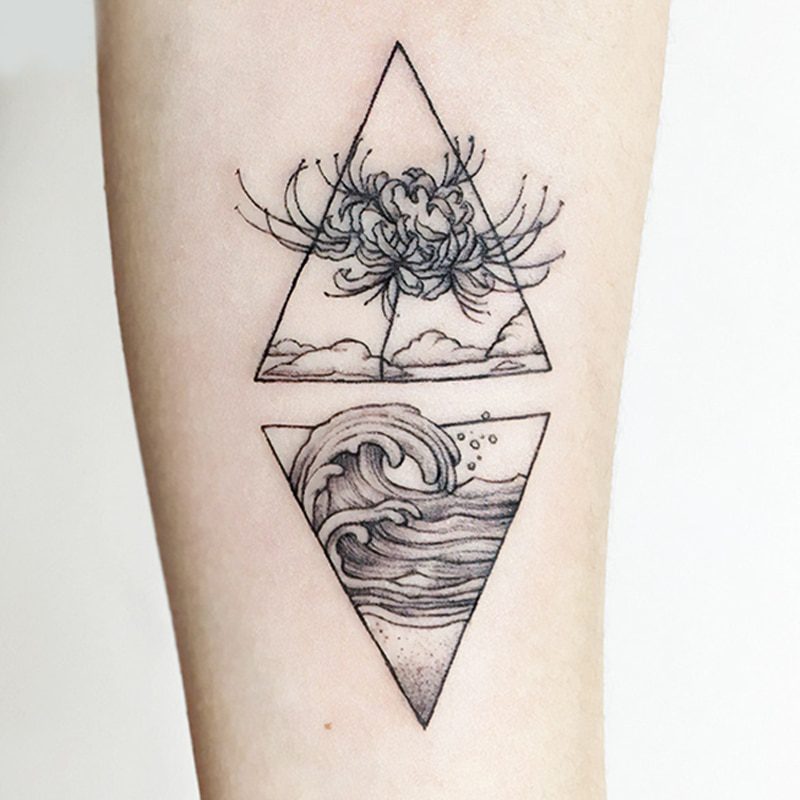 Hot 1PC Popular Ballet Black White Flowers Tattoos Sticker Temporary Drawing Body Art Fake Water Transfer Hot 1PC Popular Ballet Black White Flowers Tattoos Sticker Temporary Drawing Body Art Fake Water Transfer