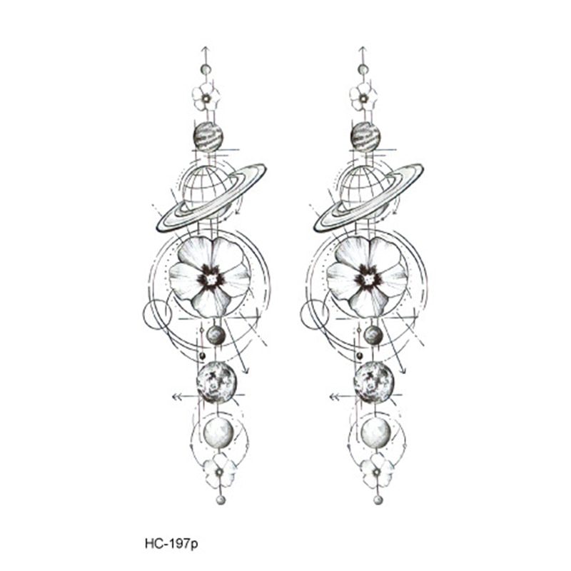 Hot 1PC Popular Ballet Black White Flowers Tattoos Sticker Temporary Drawing Body Art Fake Water Transfer Hot 1PC Popular Ballet Black White Flowers Tattoos Sticker Temporary Drawing Body Art Fake Water Transfer