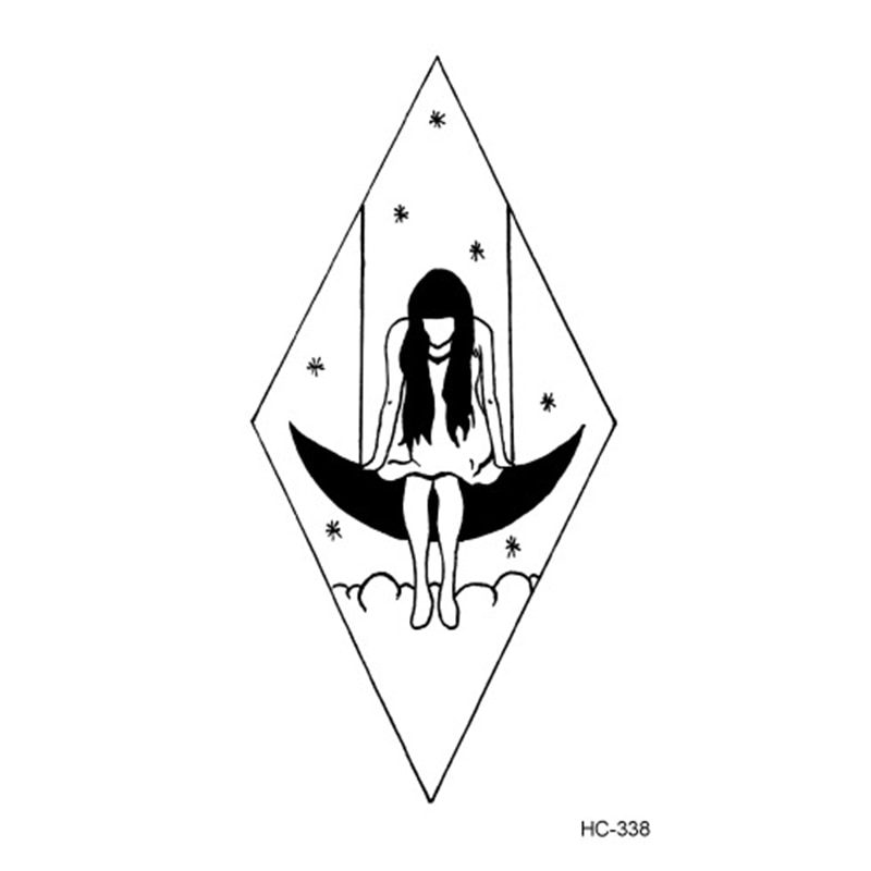 Hot 1PC Popular Ballet Black White Flowers Tattoos Sticker Temporary Drawing Body Art Fake Water Transfer Hot 1PC Popular Ballet Black White Flowers Tattoos Sticker Temporary Drawing Body Art Fake Water Transfer