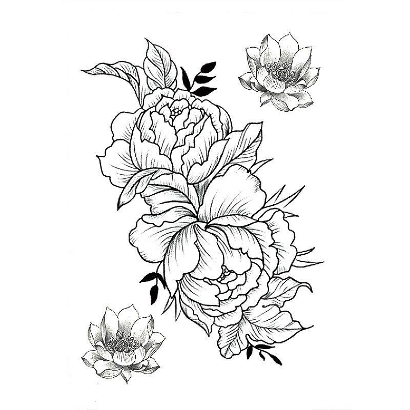 1 PC Fashion Women Girl Temporary Tattoo Sticker Black Roses Design Full Flower Arm Body Art Big Large Fake Tattoo Sticker 1 PC Fashion Women Girl Temporary Tattoo Sticker Black Roses Design Full Flower Arm Body Art Big Large Fake Tattoo Sticker