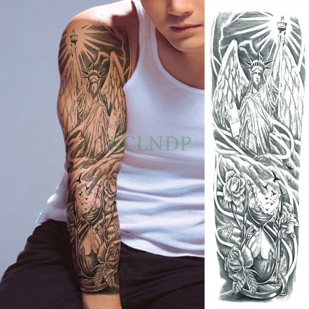 Waterproof Temporary Tattoo Sticker eye clock bird Pagoda full arm large size fake tatto flash tatoo sleeve tato for men women Waterproof Temporary Tattoo Sticker eye clock bird Pagoda full arm large size fake tatto flash tatoo sleeve tato for men women