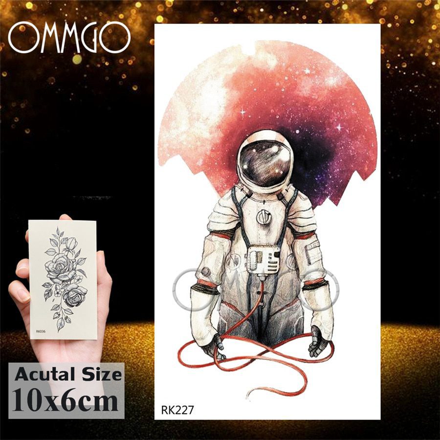 Watercolor Astronaut Universe Temporary Tattoos Sticker For Kids Fake Tattoo Planets Star Tatoos Children Waterproof Space Man Watercolor Astronaut Universe Temporary Tattoos Sticker For Kids Fake Tattoo Planets Star Tatoos Children Waterproof Space Man