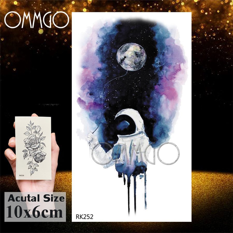 Watercolor Astronaut Universe Temporary Tattoos Sticker For Kids Fake Tattoo Planets Star Tatoos Children Waterproof Space Man Watercolor Astronaut Universe Temporary Tattoos Sticker For Kids Fake Tattoo Planets Star Tatoos Children Waterproof Space Man