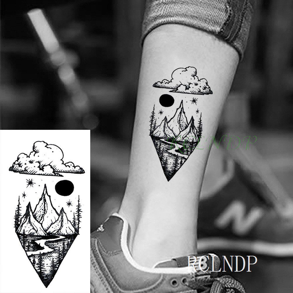 Waterproof Temporary Tattoo Stickers Moon Hill forest star Fake Tatto Flash Tatoo Tatouage Body Art Hand Foot for Girl Women Men Waterproof Temporary Tattoo Stickers Moon Hill forest star Fake Tatto Flash Tatoo Tatouage Body Art Hand Foot for Girl Women Men