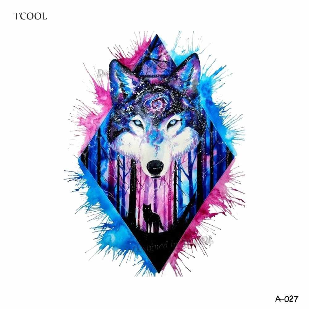 HXMAN Wolf Temporary Tattoo Stickers Waterproof Women Fake Hand Animal Tattoos Adult Men Body Art 9.8X6cm A-085 HXMAN Wolf Temporary Tattoo Stickers Waterproof Women Fake Hand Animal Tattoos Adult Men Body Art 9.8X6cm A-085