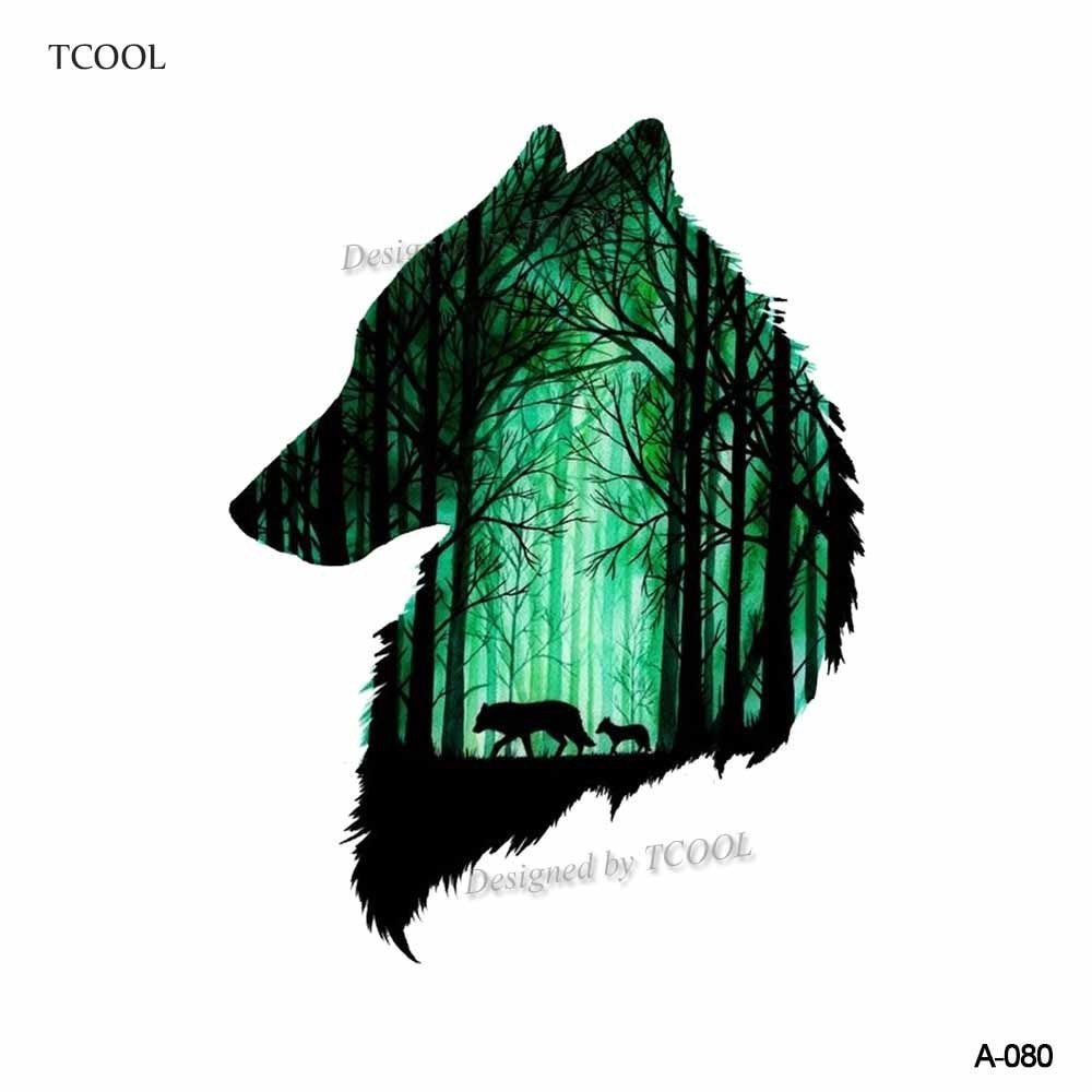 HXMAN Wolf Temporary Tattoo Stickers Waterproof Women Fake Hand Animal Tattoos Adult Men Body Art 9.8X6cm A-085 HXMAN Wolf Temporary Tattoo Stickers Waterproof Women Fake Hand Animal Tattoos Adult Men Body Art 9.8X6cm A-085