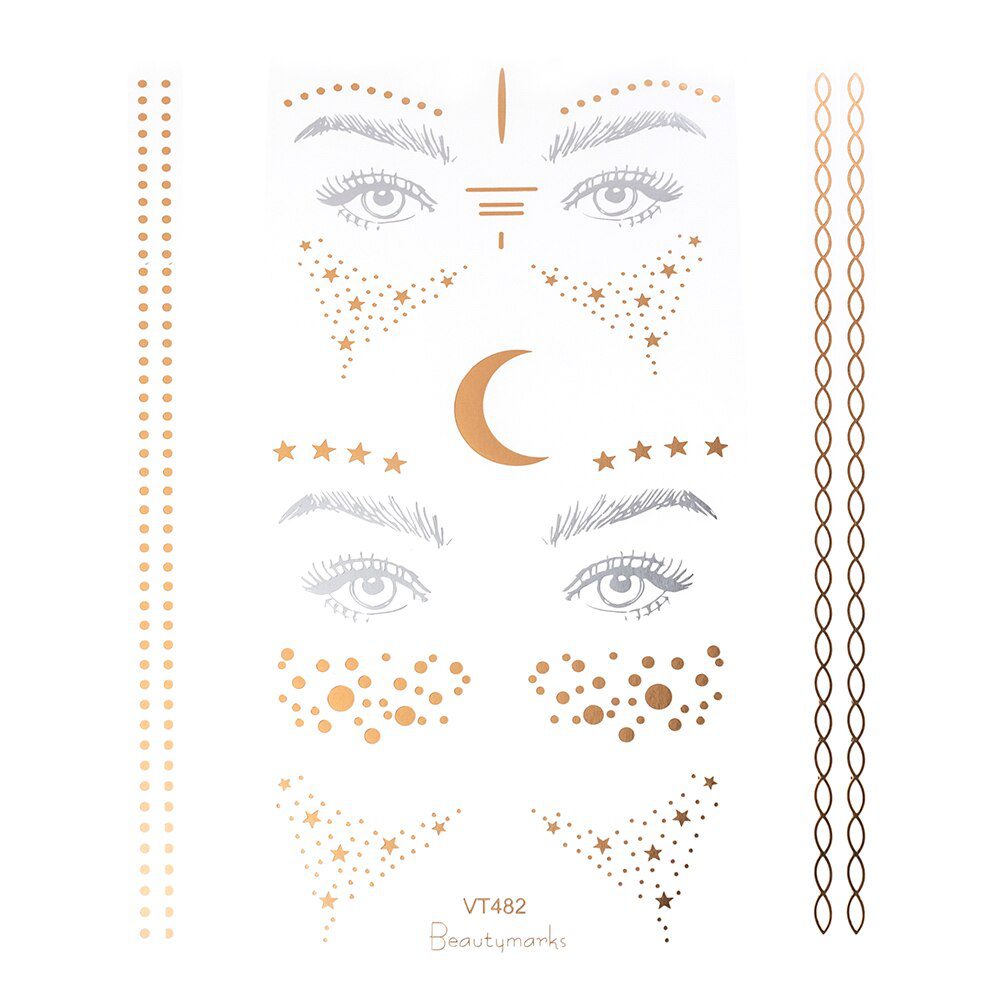 2019 New Gold Face Temporary Tattoo Waterproof Blocked Freckles Makeup Stickers Eye Decal Wholesale 2019 New Gold Face Temporary Tattoo Waterproof Blocked Freckles Makeup Stickers Eye Decal Wholesale