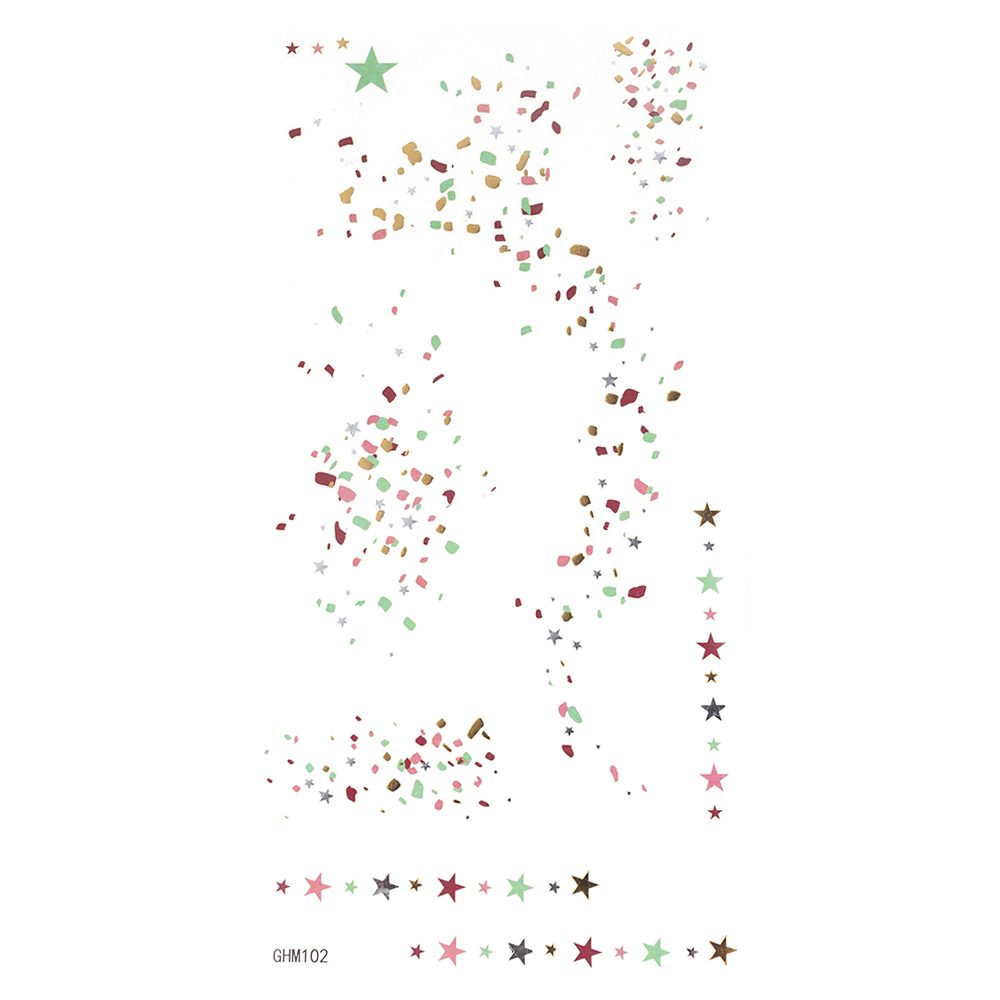 2019 New Gold Face Temporary Tattoo Waterproof Blocked Freckles Makeup Stickers Eye Decal Wholesale