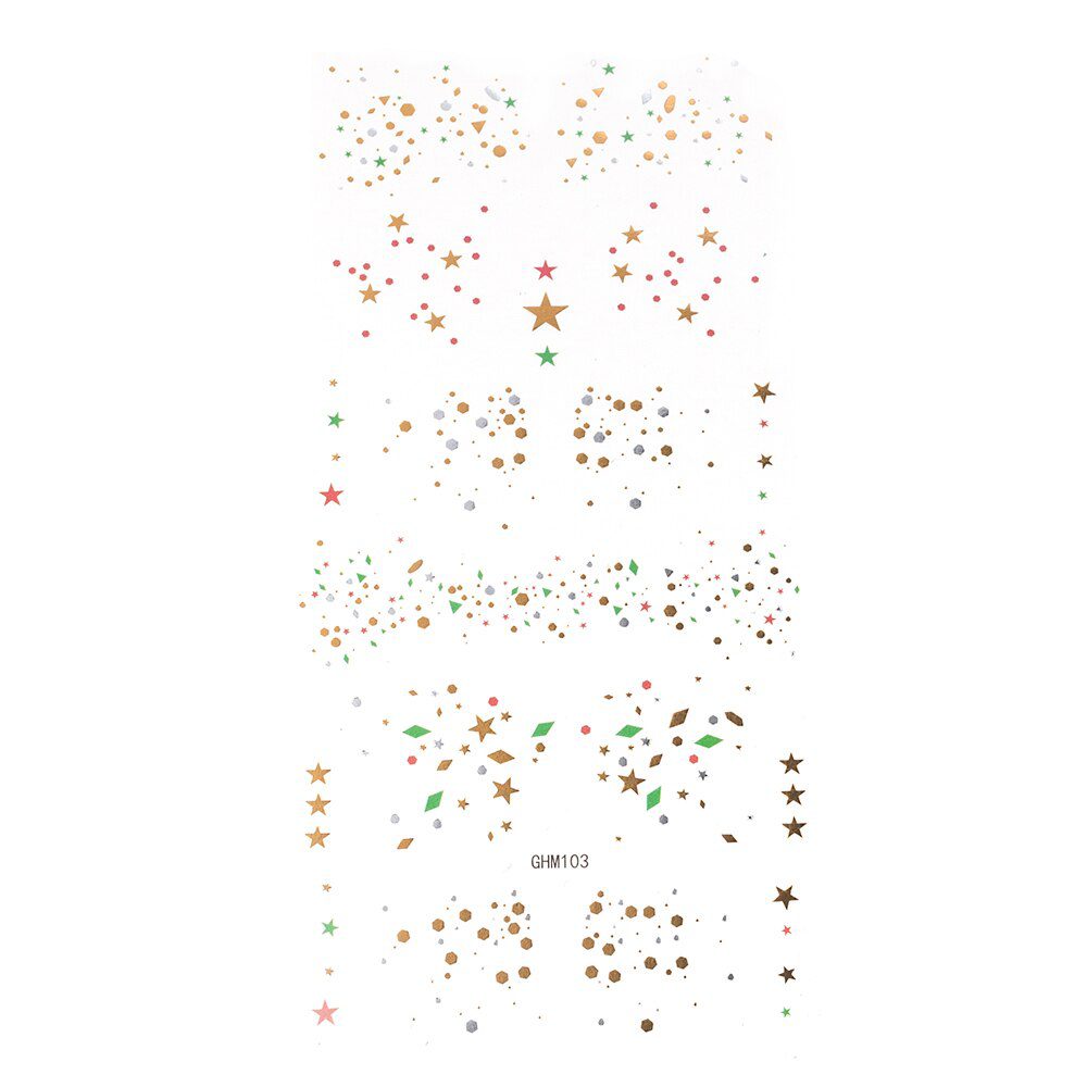 2019 New Gold Face Temporary Tattoo Waterproof Blocked Freckles Makeup Stickers Eye Decal Wholesale