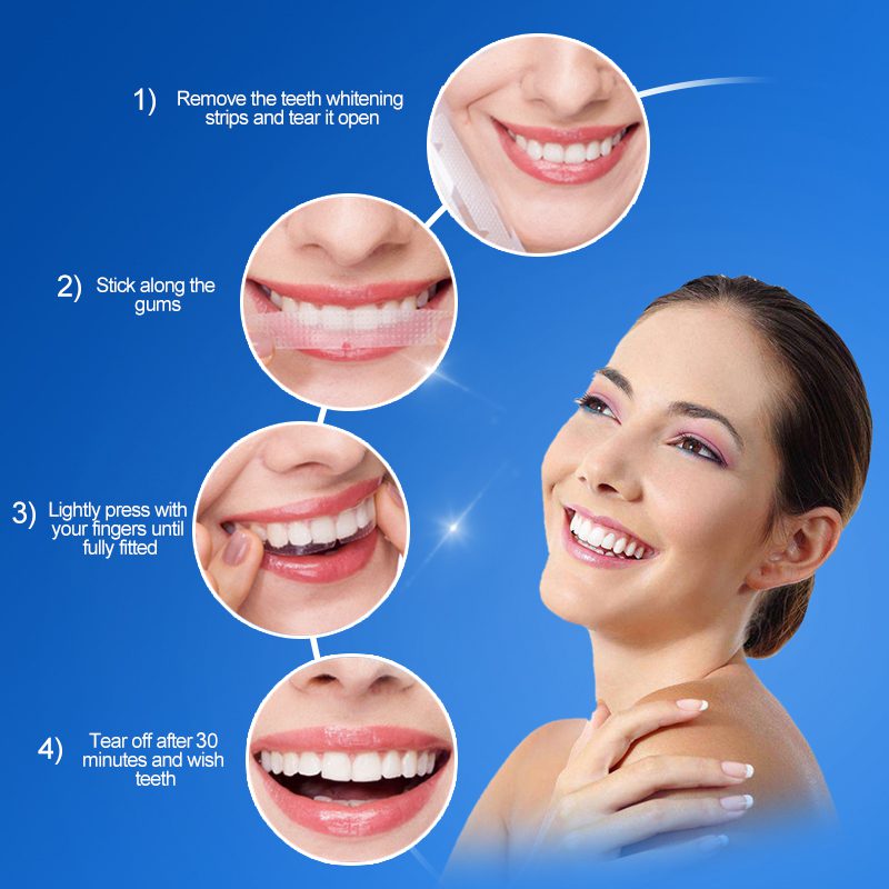 2pcs/Bag Professional 3D Teeth Whitening Strips Dental Bleaching Advanced White Gel Strips Oral Hygiene Care Dental Tools TSLM2 2pcs/Bag Professional 3D Teeth Whitening Strips Dental Bleaching Advanced White Gel Strips Oral Hygiene Care Dental Tools TSLM2