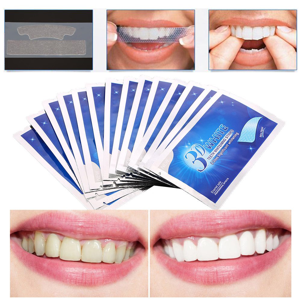 2pcs/Bag Professional 3D Teeth Whitening Strips Dental Bleaching Advanced White Gel Strips Oral Hygiene Care Dental Tools TSLM2 2pcs/Bag Professional 3D Teeth Whitening Strips Dental Bleaching Advanced White Gel Strips Oral Hygiene Care Dental Tools TSLM2