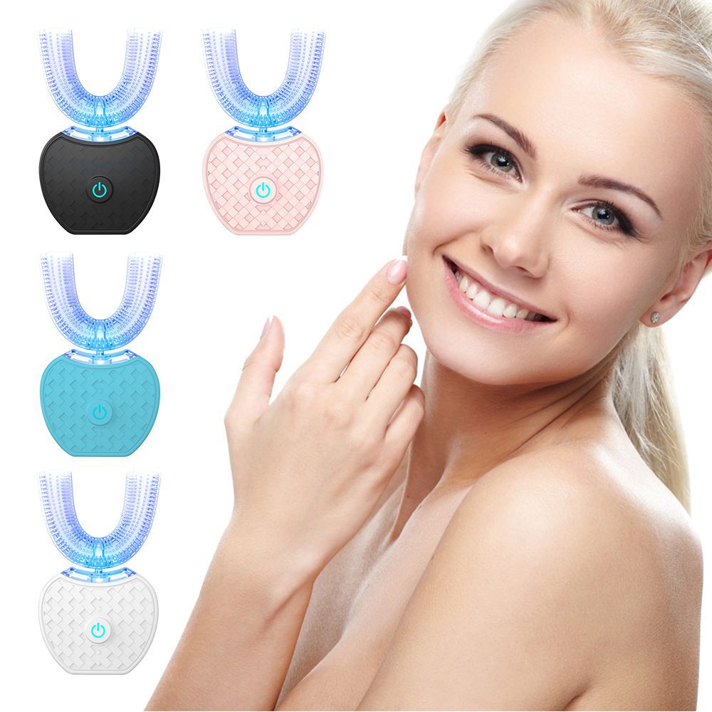 360 Degrees Intelligent Automatic Sonic Electric Toothbrush U Type 4 Modes Tooth Brush USB Charging Tooth Whitening Blue Light 360 Degrees Intelligent Automatic Sonic Electric Toothbrush U Type 4 Modes Tooth Brush USB Charging Tooth Whitening Blue Light