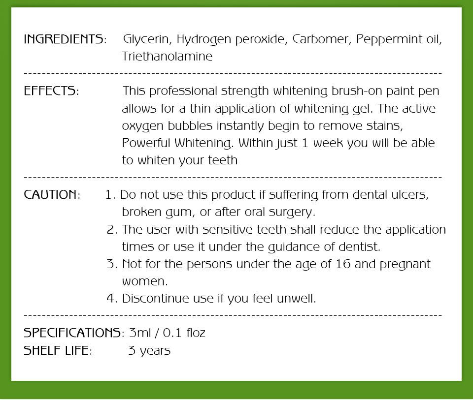 VIBRANT GLAMOUR Teeth Whitening Pen Cleaning Serum Remove Plaque Stains Dental Tools Oral Hygiene Tooth Gel WhitenningToothpaste