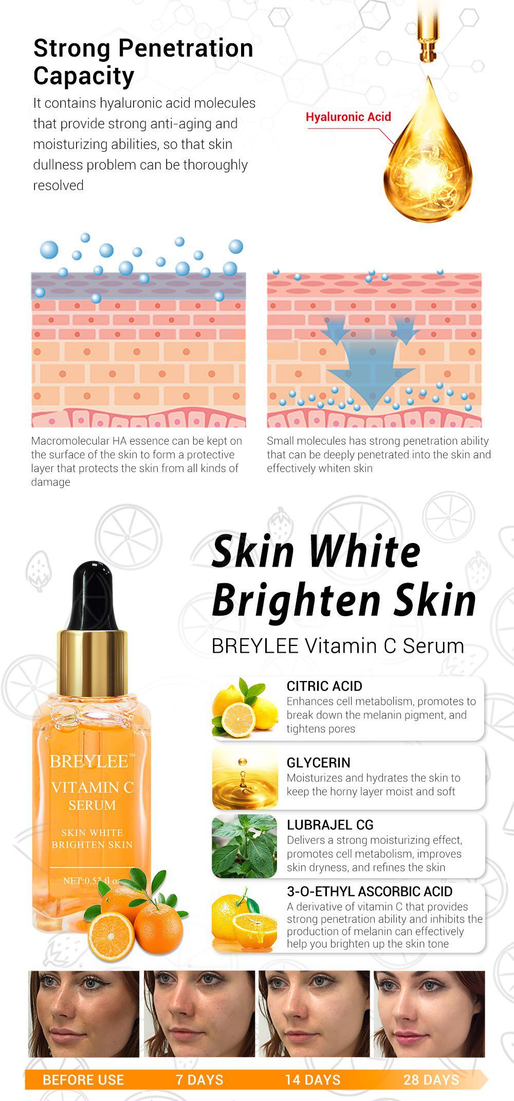 BREYLEE Serum Series Hyaluronic Acid Rose Nourishing Vitamin C whitening Retinol Firming 24k Gold Soothing Repair Face Care 1pcs BREYLEE Serum Series Hyaluronic Acid Rose Nourishing Vitamin C whitening Retinol Firming 24k Gold Soothing Repair Face Care 1pcs