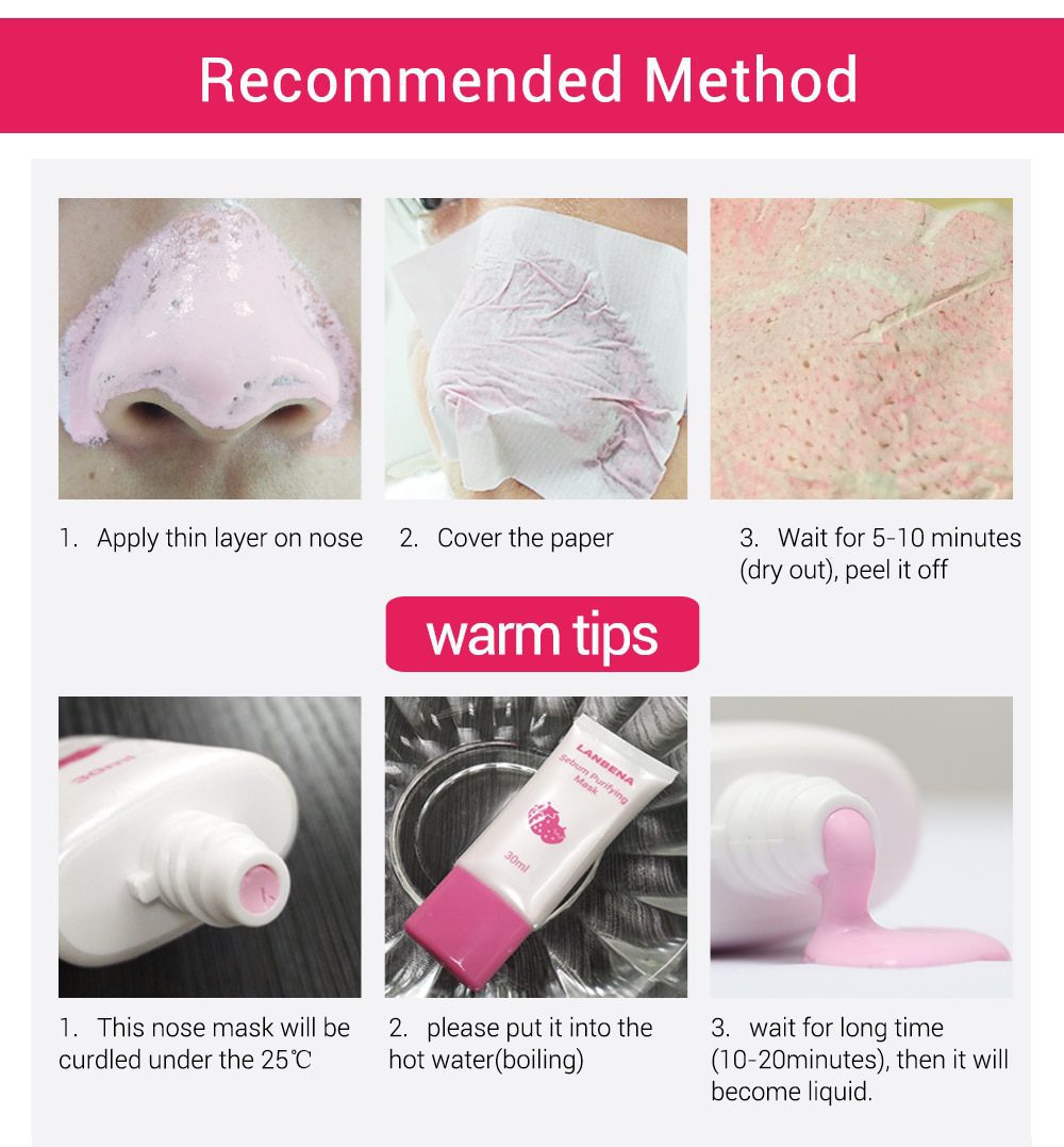 LANBENA Face Mask Strawberry Blackhead Remover Nose Mask Mud Pore Strip Black Mask Peel off Mask Acne Treatment Nose Skin Care LANBENA Face Mask Strawberry Blackhead Remover Nose Mask Mud Pore Strip Black Mask Peel off Mask Acne Treatment Nose Skin Care
