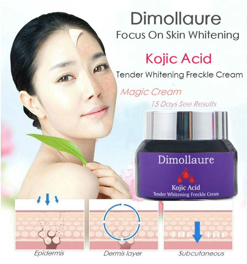 Dimollaure Kojic acid Whitening Cream Retinol Vitamin A serum Remove Freckle melasma pigment Melanin Acne scar dark Spots Dimollaure Kojic acid Whitening Cream Retinol Vitamin A serum Remove Freckle melasma pigment Melanin Acne scar dark Spots