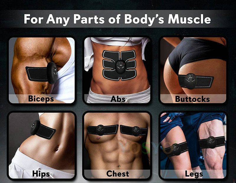 EMS Wireless Muscle Stimulator Trainer Smart Fitness Abdominal Training Electric Weight Loss Stickers Body Slimming Belt Unisex