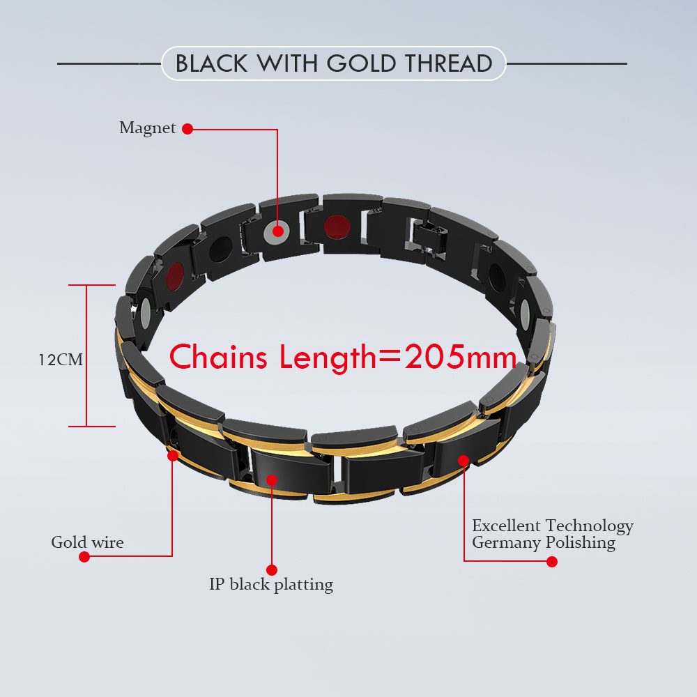 Men's Bracelets Abrray Magnetic Hematite Copper Bracelet with Hook Buckle Clasp Therapy Bangles Man Health Care Jewelry Men's Bracelets Abrray Magnetic Hematite Copper Bracelet with Hook Buckle Clasp Therapy Bangles Man Health Care Jewelry