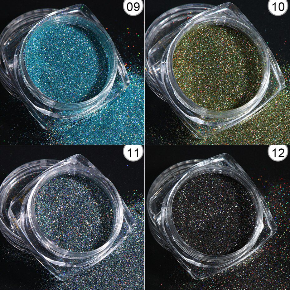 1Box Glitter for Nails Holographic Dip Powder Mirror Polishing Chrome Pigments Nail Art Decorations Laser Dazzling Dust LA1028-1 1Box Glitter for Nails Holographic Dip Powder Mirror Polishing Chrome Pigments Nail Art Decorations Laser Dazzling Dust LA1028-1