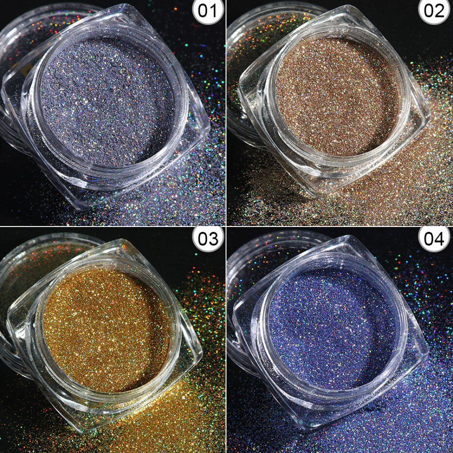 1Box Glitter for Nails Holographic Dip Powder Mirror Polishing Chrome Pigments Nail Art Decorations Laser Dazzling Dust LA1028-1 1Box Glitter for Nails Holographic Dip Powder Mirror Polishing Chrome Pigments Nail Art Decorations Laser Dazzling Dust LA1028-1