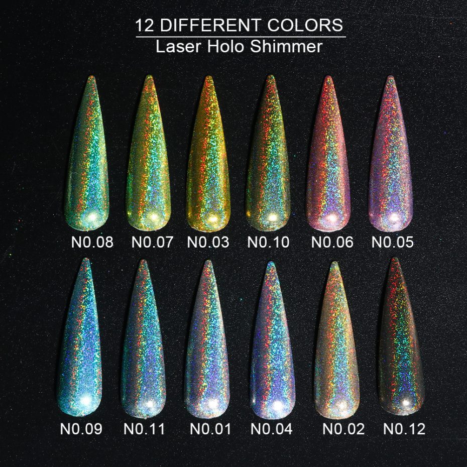 1Box Glitter for Nails Holographic Dip Powder Mirror Polishing Chrome Pigments Nail Art Decorations Laser Dazzling Dust LA1028-1 1Box Glitter for Nails Holographic Dip Powder Mirror Polishing Chrome Pigments Nail Art Decorations Laser Dazzling Dust LA1028-1
