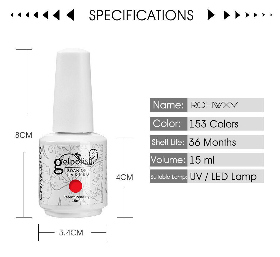 ROHWXY 15ml Uv Gel Nail Polish Top Uv Led Gel Nail Art Varnish Hybrid Soak Off Gel Lacquer Lucky Nail Paint Gel Polish Gellak ROHWXY 15ml Uv Gel Nail Polish Top Uv Led Gel Nail Art Varnish Hybrid Soak Off Gel Lacquer Lucky Nail Paint Gel Polish Gellak