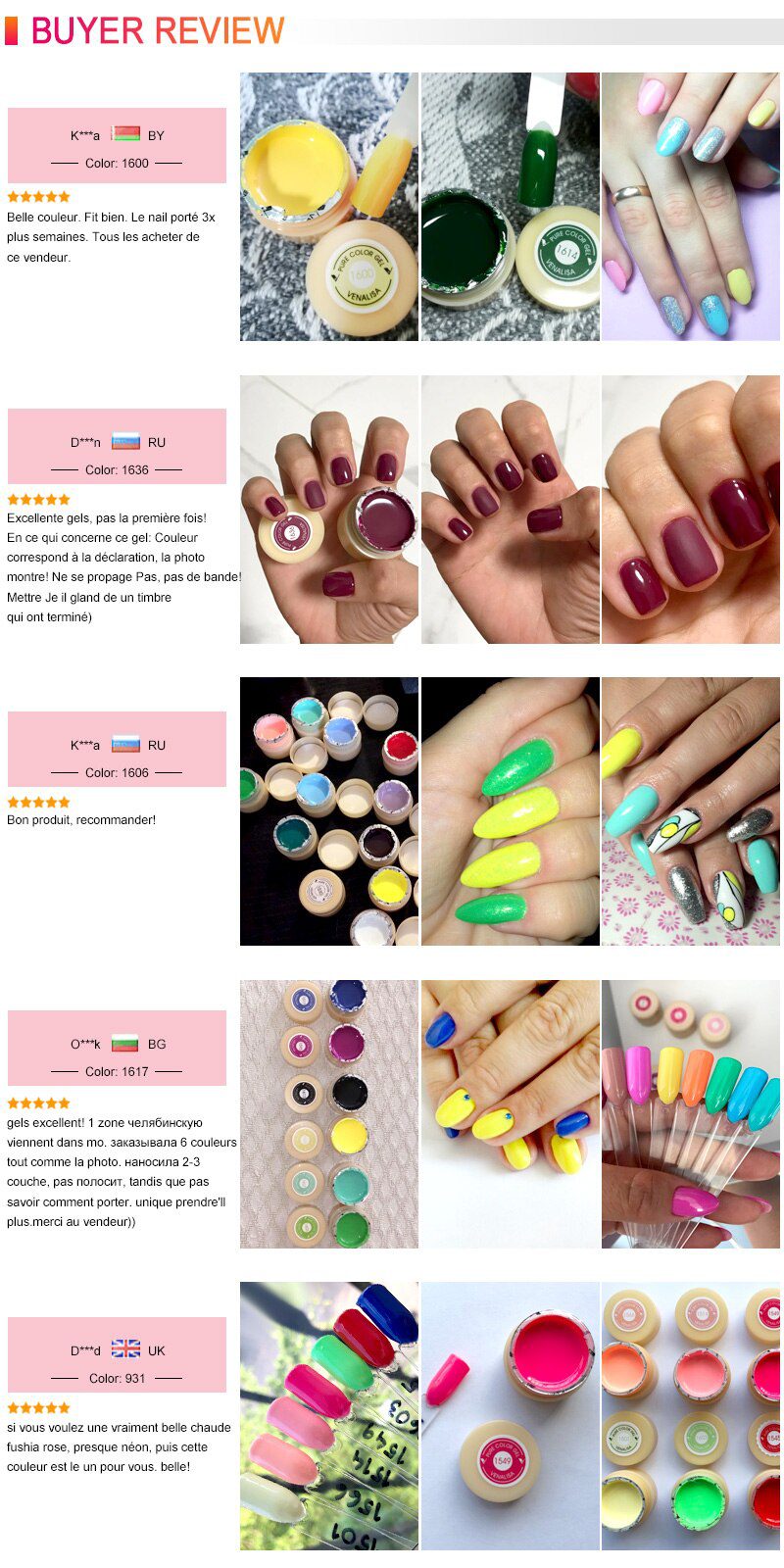 Venalisa color Gel Paint uv Nail Gel Soak Off Nail Art led nail lacquer 60 colors glitter rainbow Painting Gel nail polish Venalisa color Gel Paint uv Nail Gel Soak Off Nail Art led nail lacquer 60 colors glitter rainbow Painting Gel nail polish