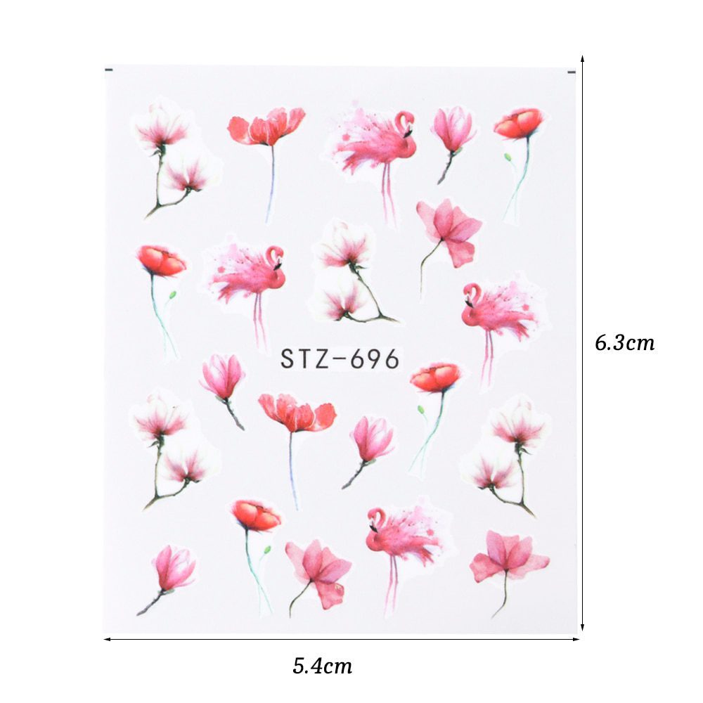 24pcs Watercolor Floral Flower Sticker Nail Decal Set Flamingo Letter Design Gel Manicure Decor Water Slider Foil CHSTZ683-706-1 24pcs Watercolor Floral Flower Sticker Nail Decal Set Flamingo Letter Design Gel Manicure Decor Water Slider Foil CHSTZ683-706-1