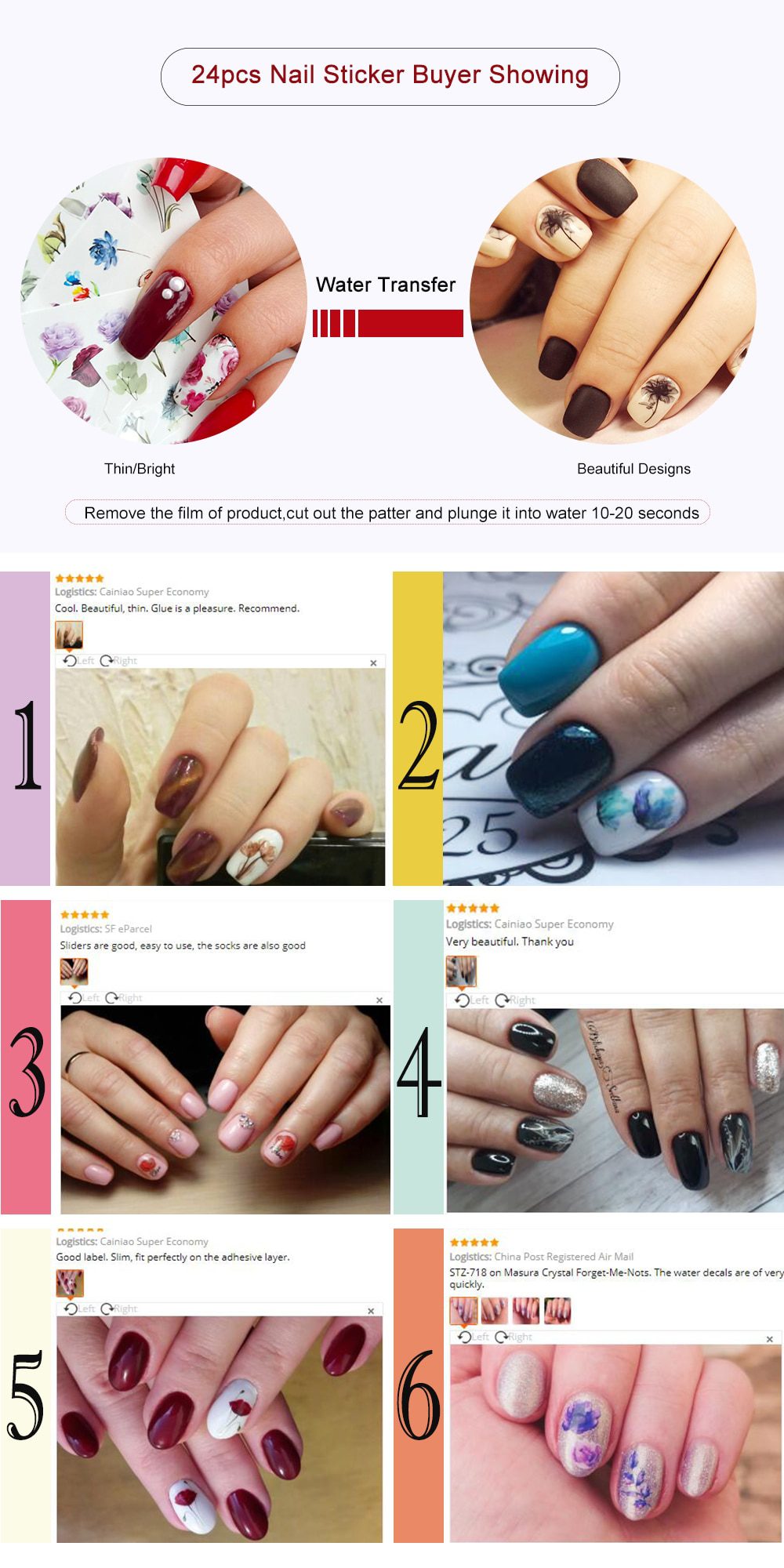 24pcs Watercolor Floral Flower Sticker Nail Decal Set Flamingo Letter Design Gel Manicure Decor Water Slider Foil CHSTZ683-706-1 24pcs Watercolor Floral Flower Sticker Nail Decal Set Flamingo Letter Design Gel Manicure Decor Water Slider Foil CHSTZ683-706-1