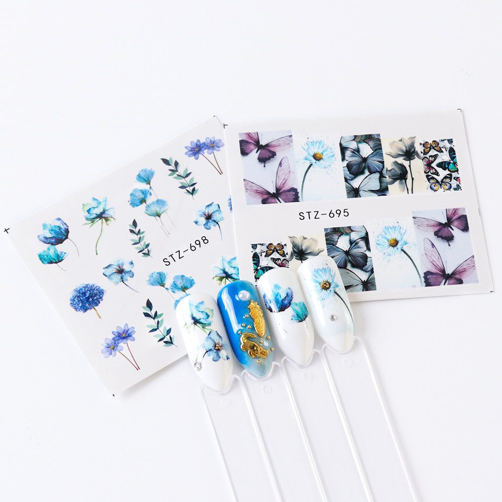 24pcs Watercolor Floral Flower Sticker Nail Decal Set Flamingo Letter Design Gel Manicure Decor Water Slider Foil CHSTZ683-706-1 24pcs Watercolor Floral Flower Sticker Nail Decal Set Flamingo Letter Design Gel Manicure Decor Water Slider Foil CHSTZ683-706-1