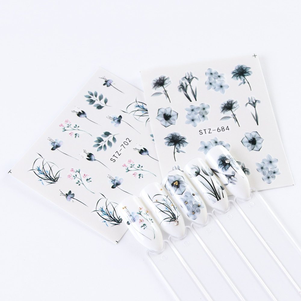 24pcs Watercolor Floral Flower Sticker Nail Decal Set Flamingo Letter Design Gel Manicure Decor Water Slider Foil CHSTZ683-706-1 24pcs Watercolor Floral Flower Sticker Nail Decal Set Flamingo Letter Design Gel Manicure Decor Water Slider Foil CHSTZ683-706-1