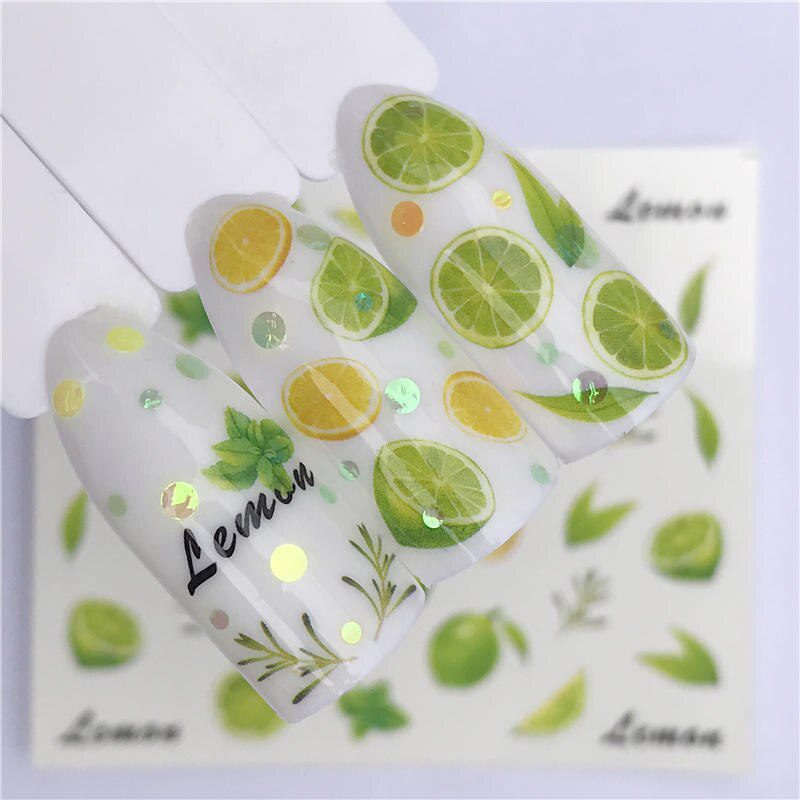 YZWLE  Nail sticker Art Decoration Slider Fox Wolf Animal Adhesive Design Water Decal Manicure Lacquer Accessoires Polish Foil