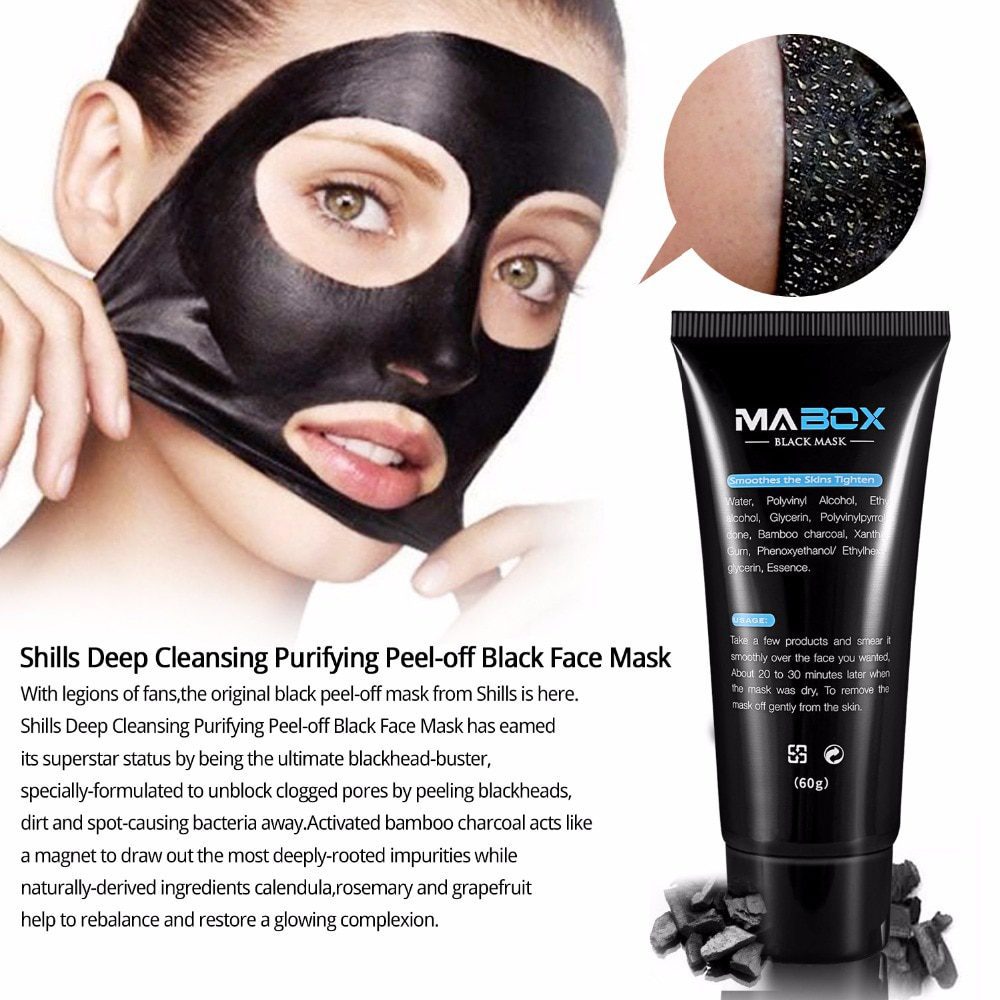 Mabox Black Mask Peel Off Bamboo Charcoal Purifying Blackhead Remover Mask Deep Cleansing for AcneScars Blemishes WrinklesFacial Mabox Black Mask Peel Off Bamboo Charcoal Purifying Blackhead Remover Mask Deep Cleansing for AcneScars Blemishes WrinklesFacial