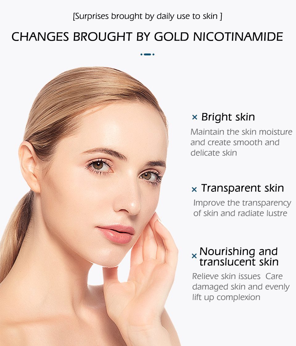 SENANA Hyaluronic Acid Face Serum 24k gold Nicotinamide Ampoule Anti-Aging Shrink pores Anti-Ance Whitening Moisturizing essence SENANA Hyaluronic Acid Face Serum 24k gold Nicotinamide Ampoule Anti-Aging Shrink pores Anti-Ance Whitening Moisturizing essence