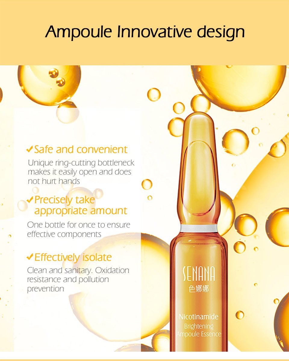 SENANA Hyaluronic Acid Face Serum 24k gold Nicotinamide Ampoule Anti-Aging Shrink pores Anti-Ance Whitening Moisturizing essence SENANA Hyaluronic Acid Face Serum 24k gold Nicotinamide Ampoule Anti-Aging Shrink pores Anti-Ance Whitening Moisturizing essence