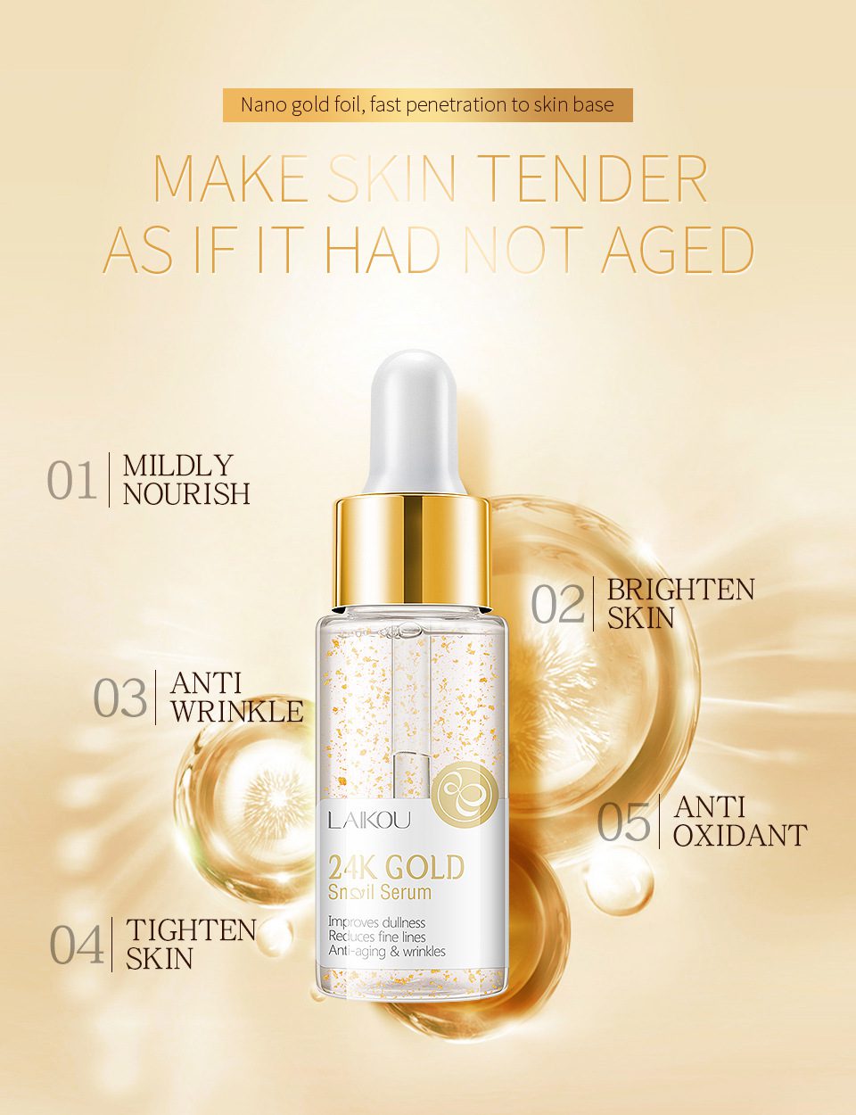 15ml Extract Serum Face Essence Anti Wrinkle Hyaluronic Acid Anti Aging Collagen Whitening Moisturizing Face Care TSLM1